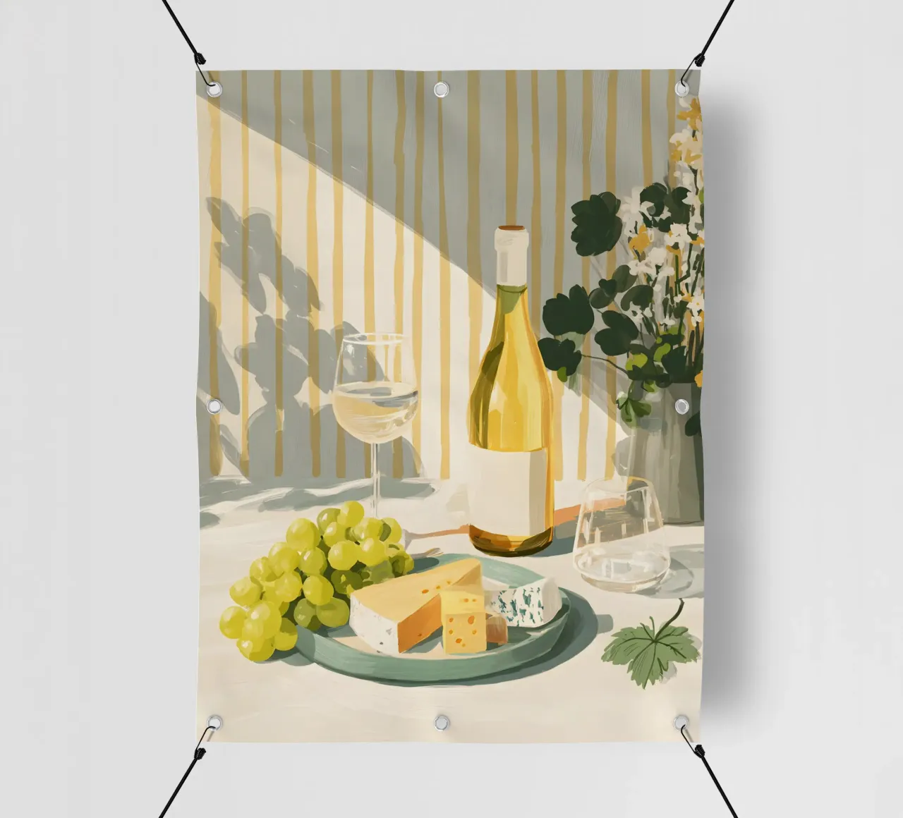 Wine & Cheese telo in pvc da Gypsy Galleria