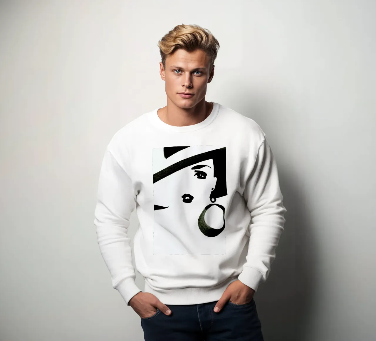 Face Nr. 3 sudadera de Ekaterina Koroleva