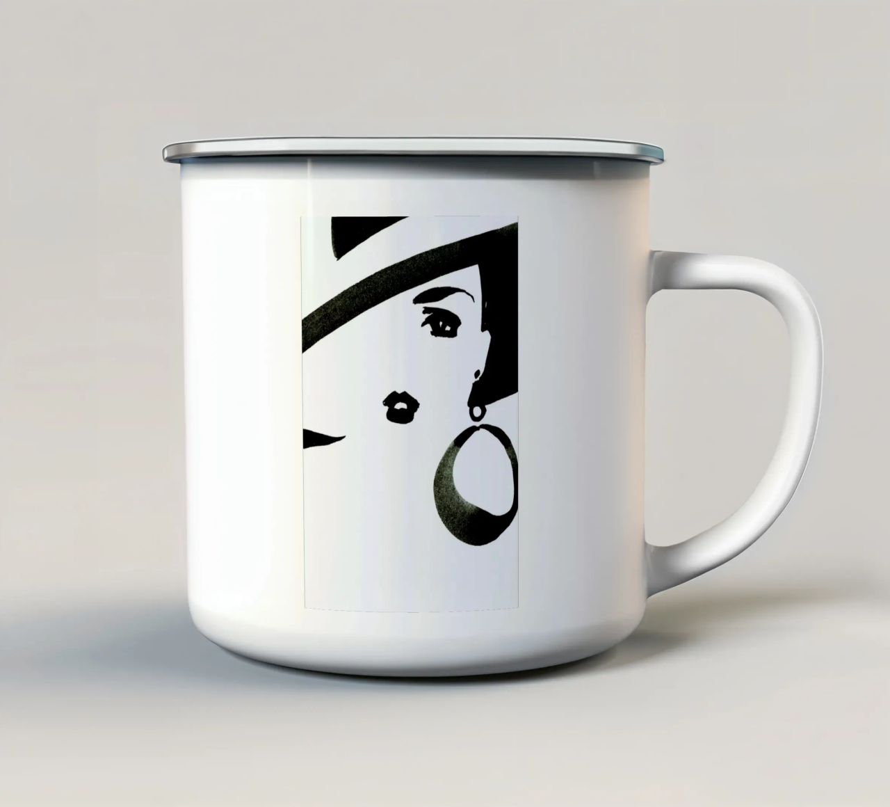 Face Nr. 3 tazza in smalto da Ekaterina Koroleva
