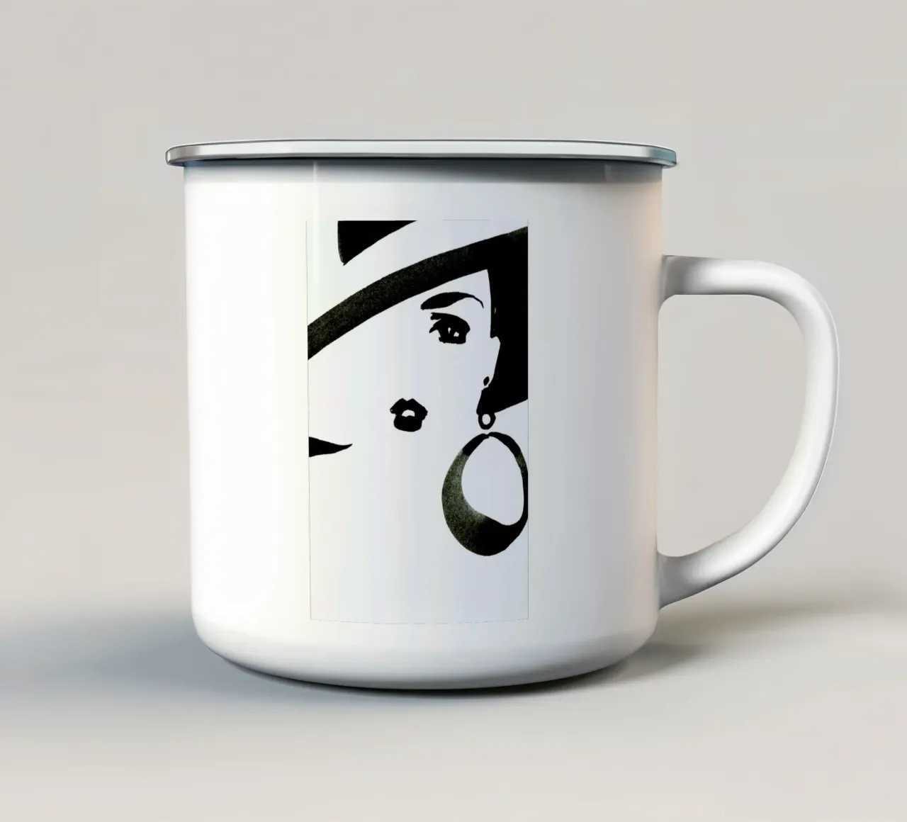 Face Nr. 3 tazza in smalto da Ekaterina Koroleva