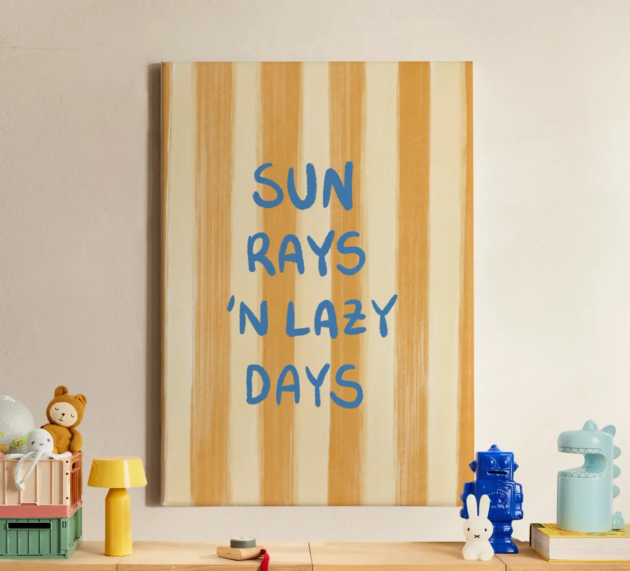 Sun Rays 'n Lazy Days Coastal Vibe Art canvas by dawnthesea