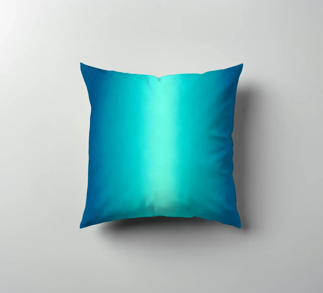 Gradient Glow Art - Centro di luce in blu e turchese cuscino da SMPLE