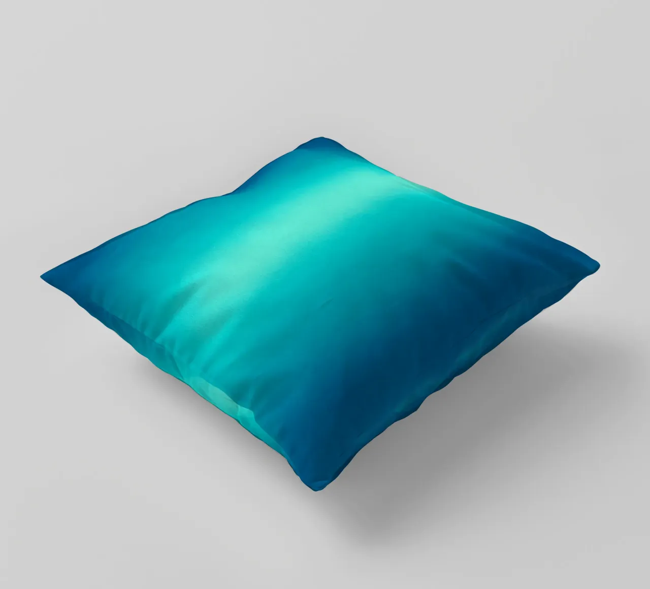 Gradient Glow Art - Centro di luce in blu e turchese cuscino da SMPLE