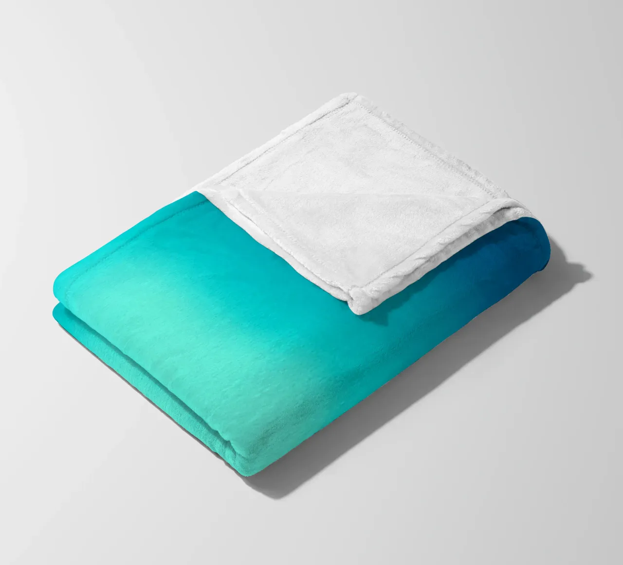 Gradient Glow Art - Centro di luce in blu e turchese coperta in pile da SMPLE