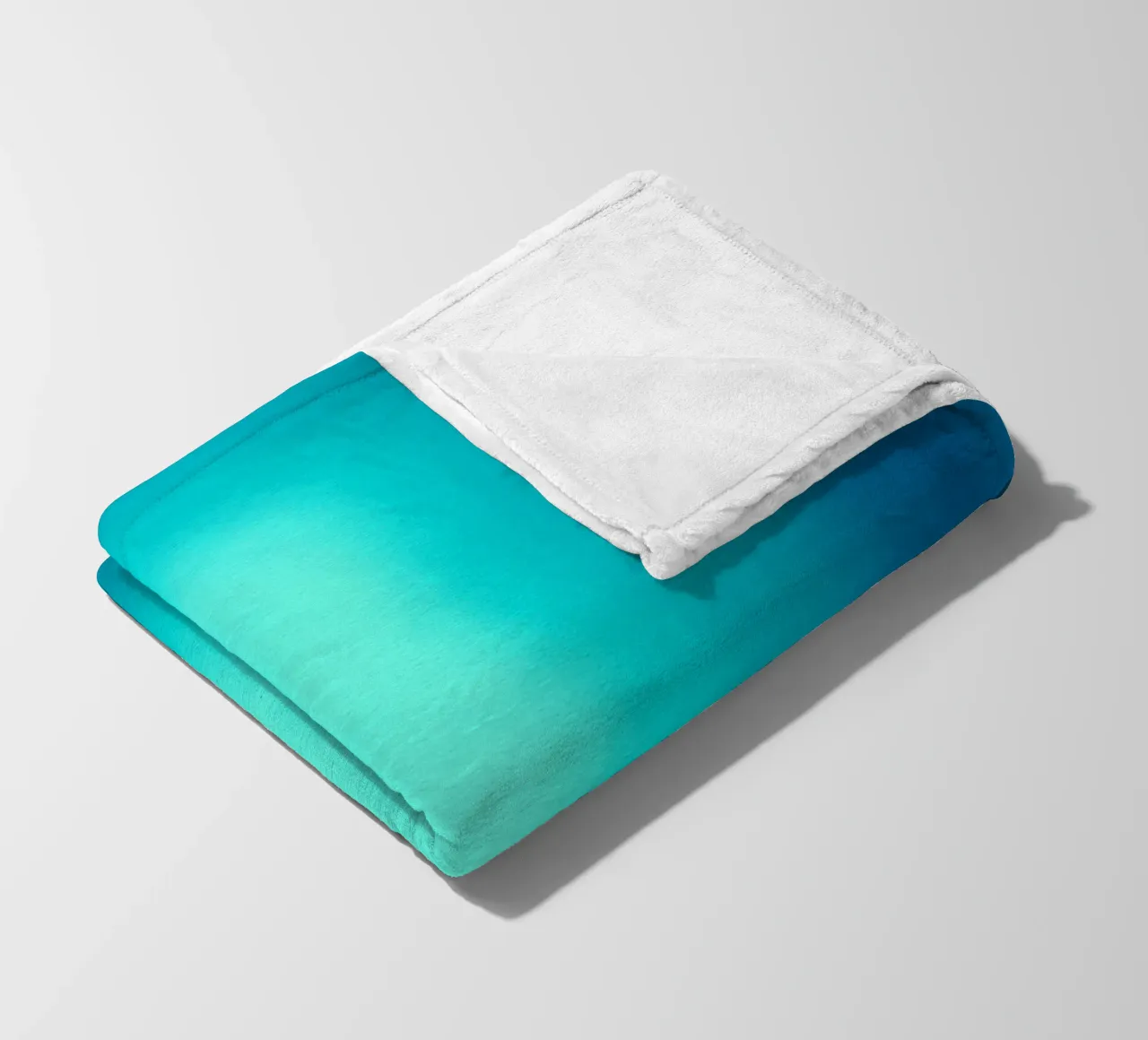 Gradient Glow Art - Centro di luce in blu e turchese coperta in pile da SMPLE