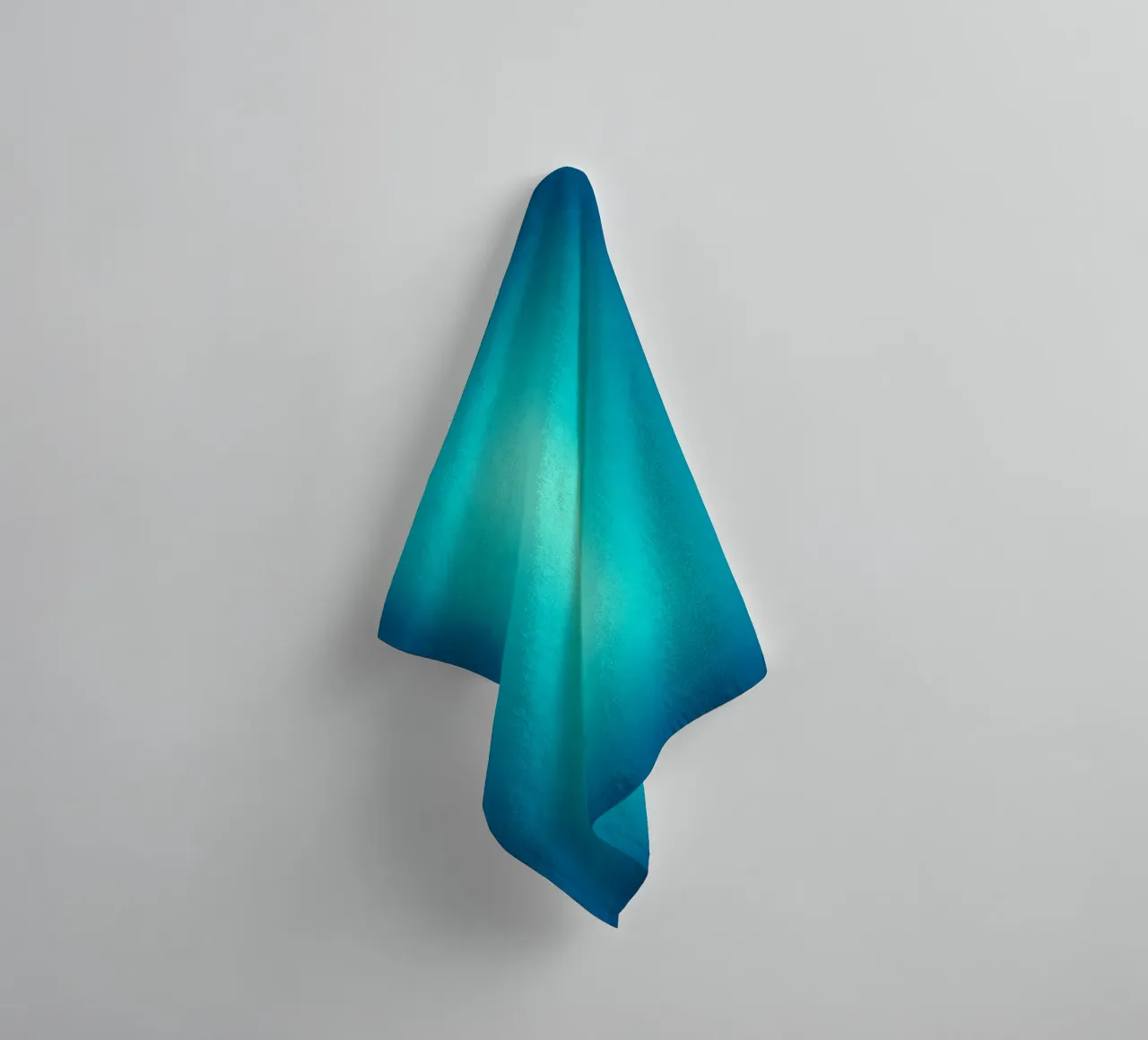 Gradient Glow Art - Centro di luce in blu e turchese asciugamano da bagno da SMPLE