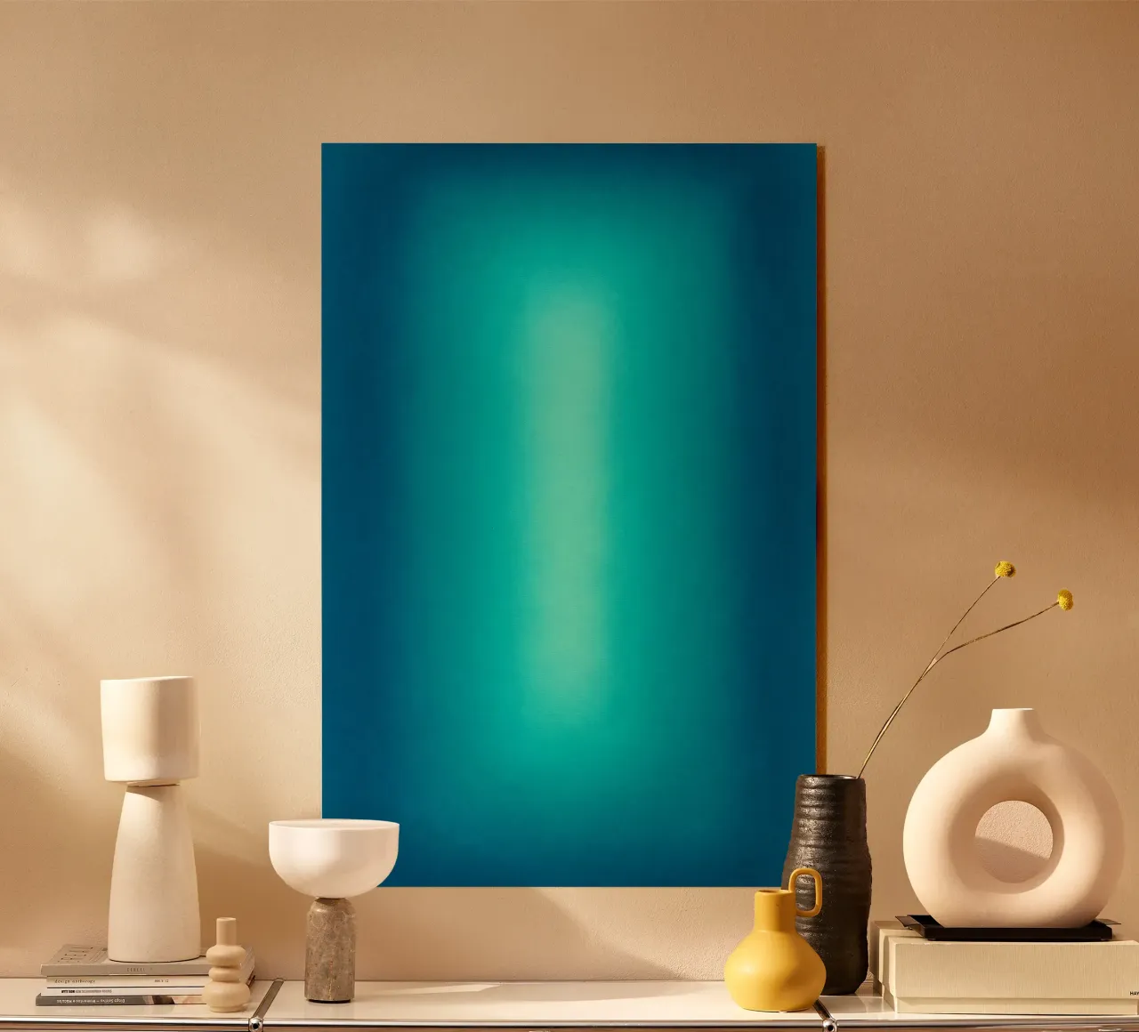 Gradient Glow Art - Centro di luce in blu e turchese plexiglass da SMPLE