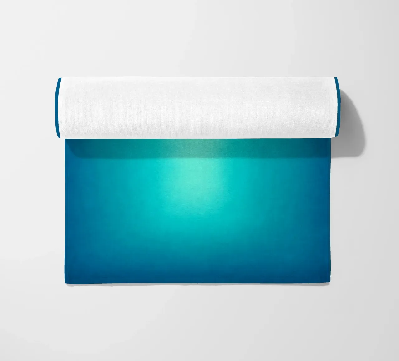 Gradient Glow Art - Centro di luce in blu e turchese telo mare da SMPLE