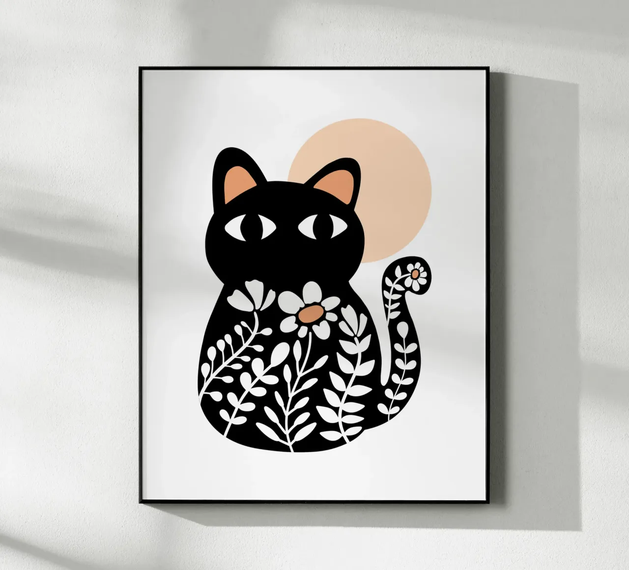 Gatto in fiore plexiglass da BAINAI