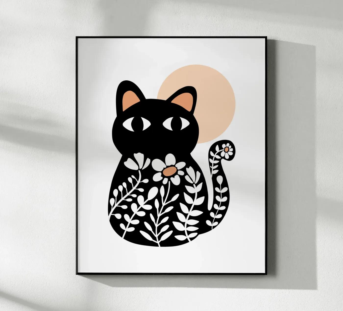 Gatto in fiore plexiglass da BAINAI