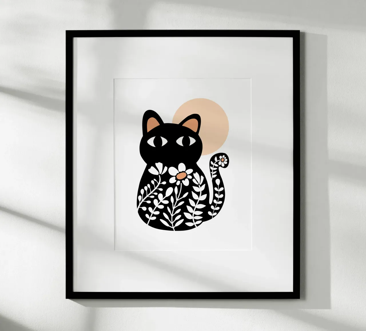 Gatto in fiore carta hahnemühle da BAINAI