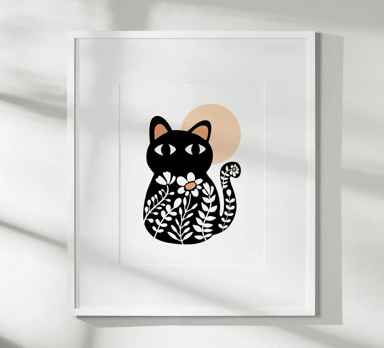 Gatto in fiore carta hahnemühle da BAINAI