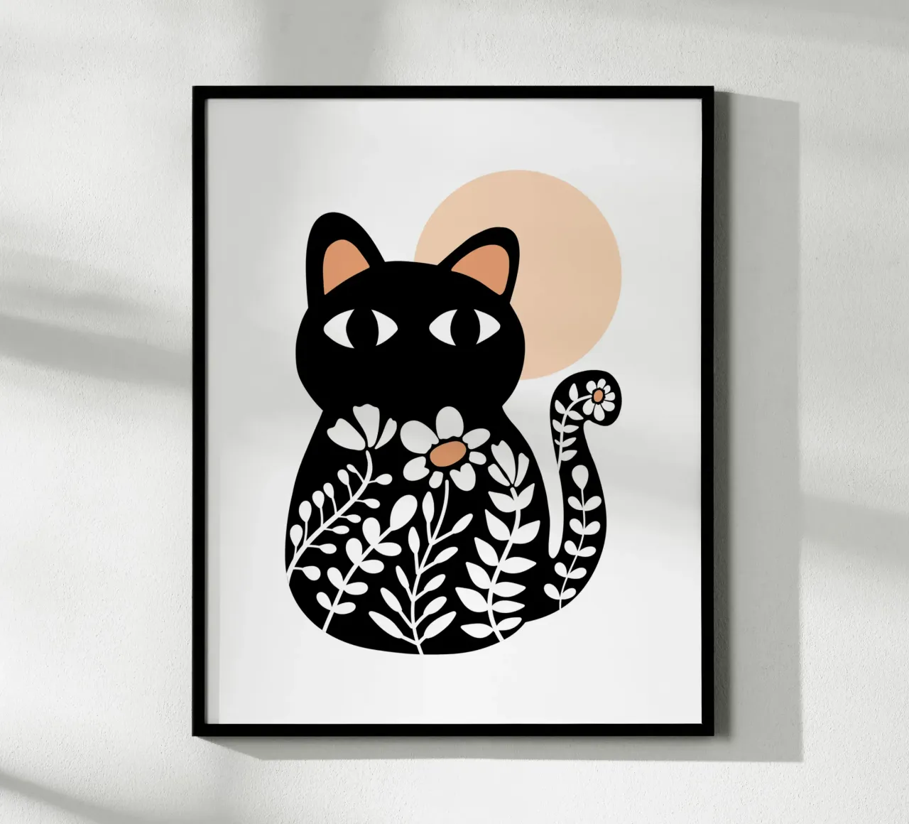 Gatto in fiore carta hahnemühle da BAINAI