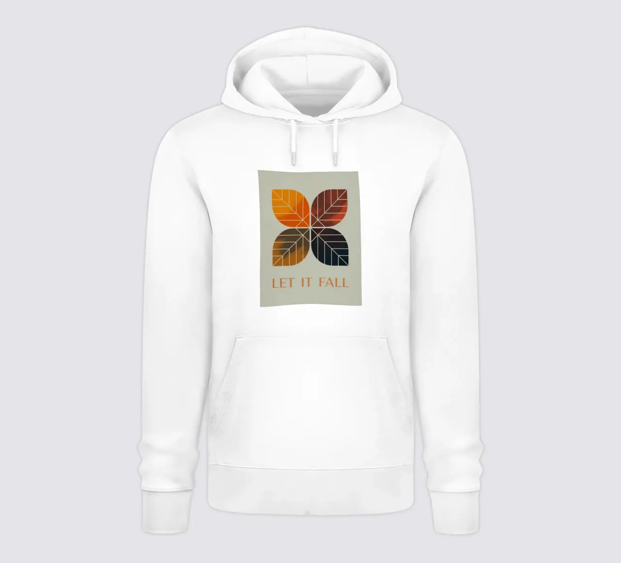 LET IT FALL – Moderner Herbst-Print felpa con cappuccio da 20 Farben