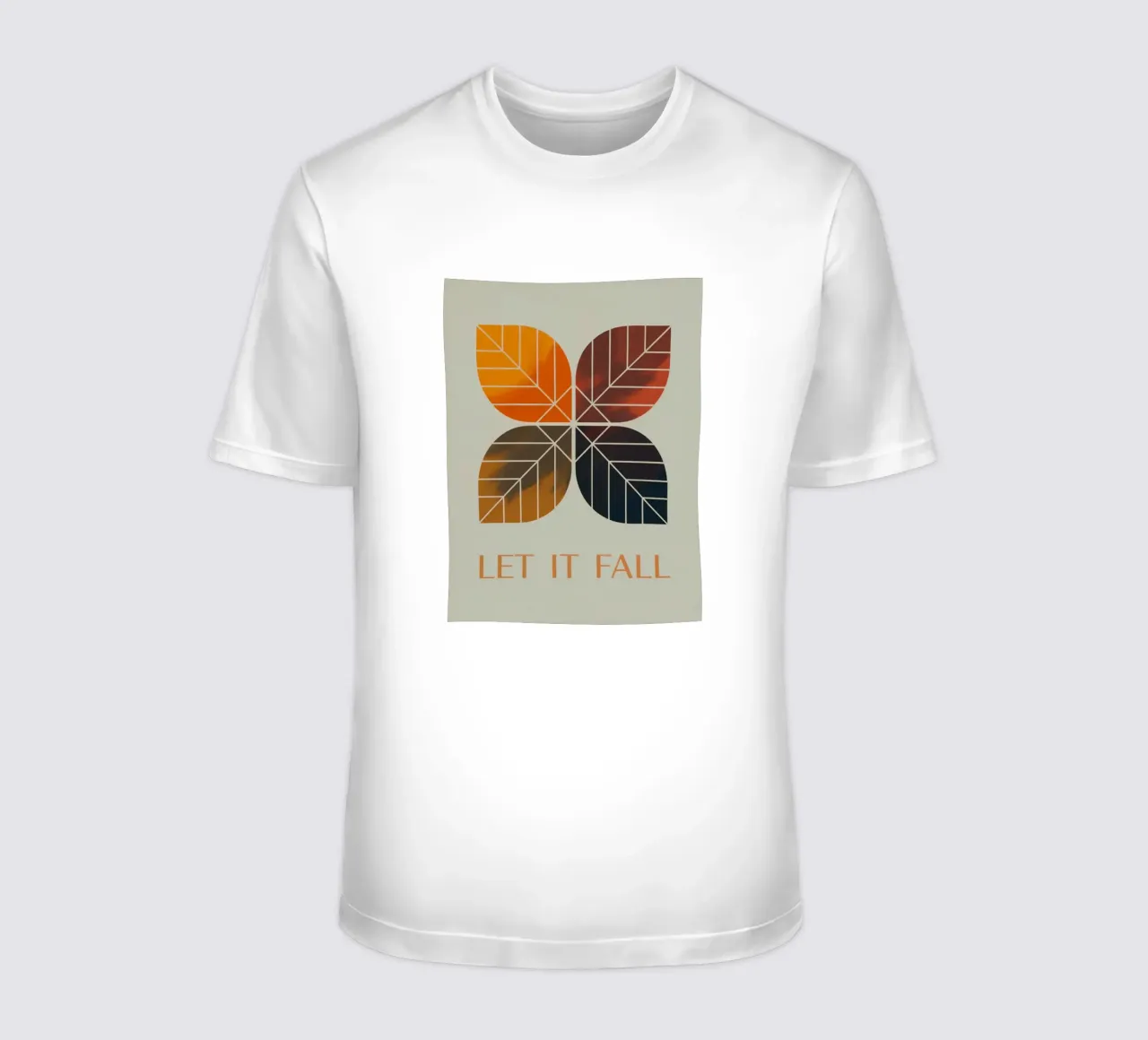 LET IT FALL – Moderner Herbst-Print t-shirt da 20 Farben