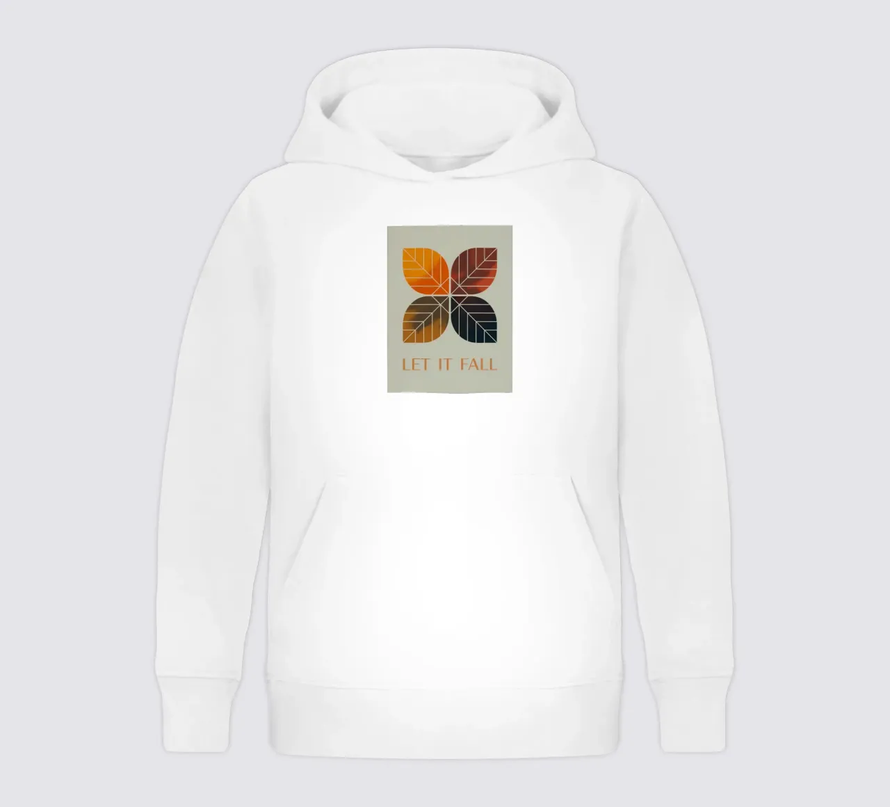 LET IT FALL – Moderner Herbst-Print felpa bambino con cappuccio da 20 Farben
