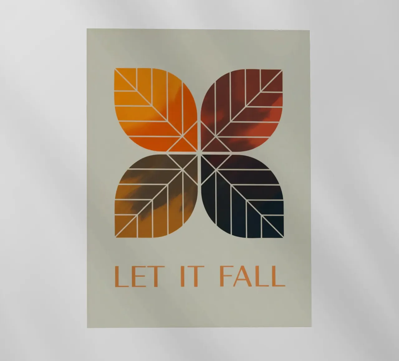 LET IT FALL – Moderner Herbst-Print pellicola backlit da 20 Farben