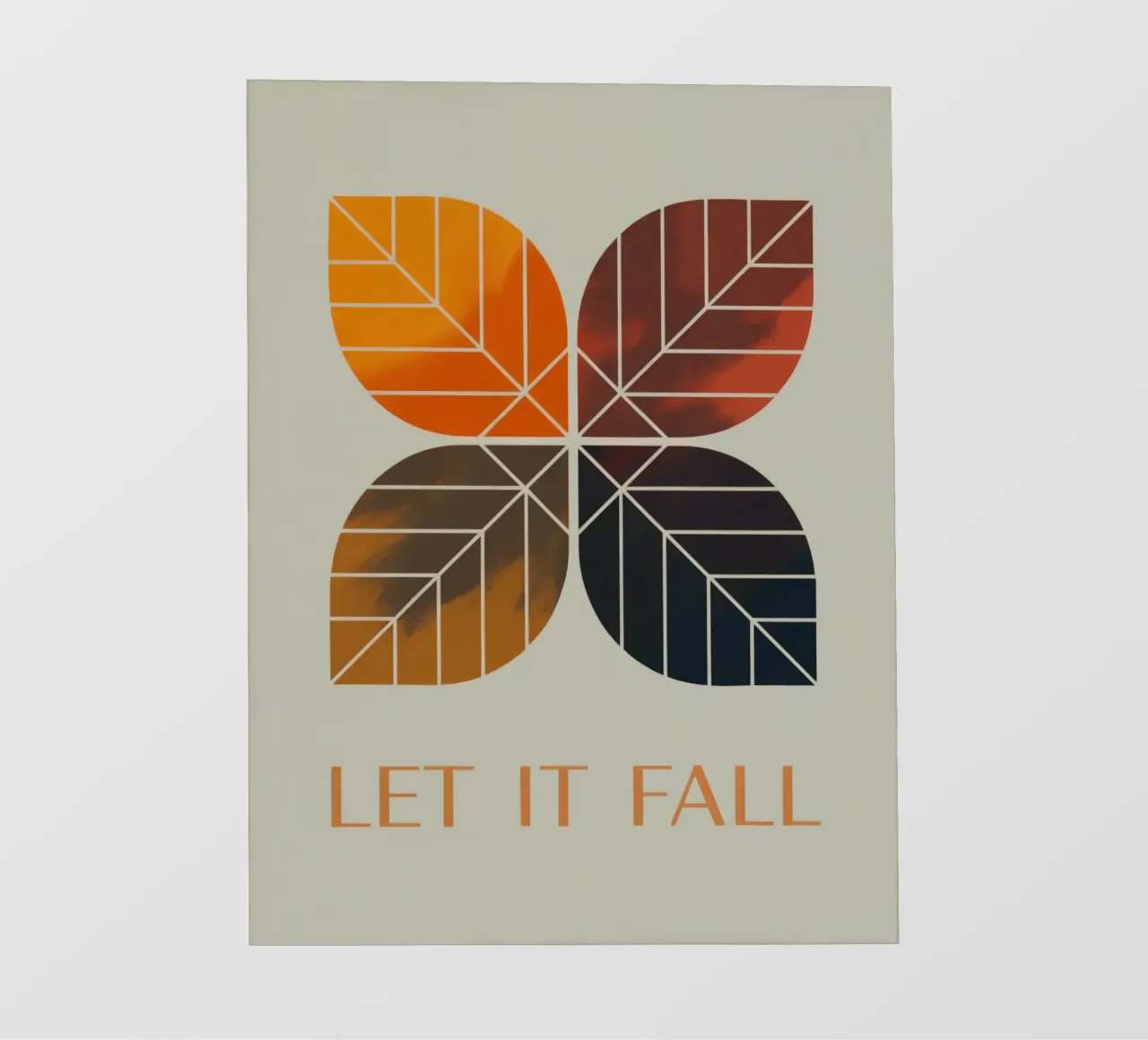 LET IT FALL – Moderner Herbst-Print pellicola backlit da 20 Farben