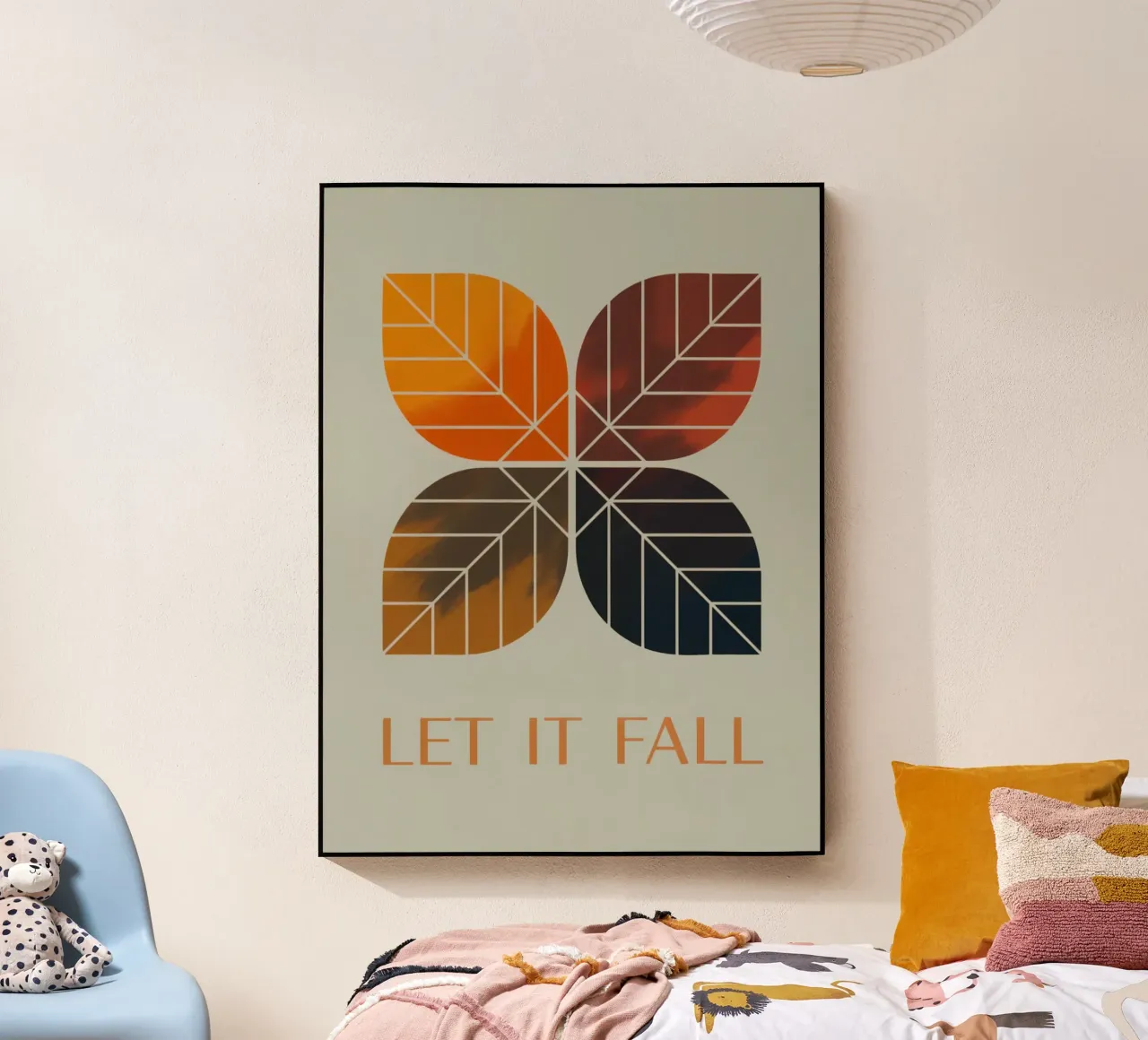 LET IT FALL – Moderner Herbst-Print plexiglass da 20 Farben