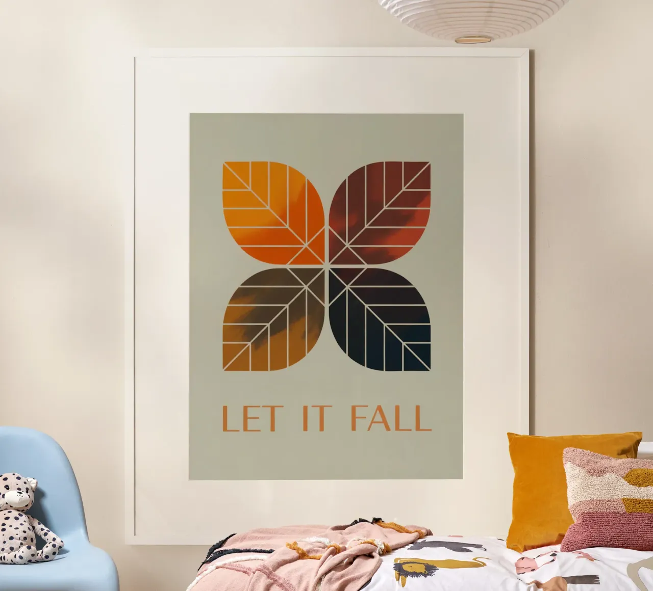 LET IT FALL – Moderner Herbst-Print carta hahnemühle da 20 Farben
