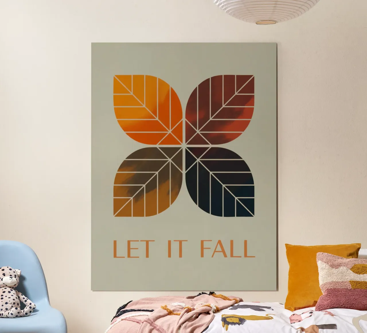 LET IT FALL – Moderner Herbst-Print carta hahnemühle da 20 Farben