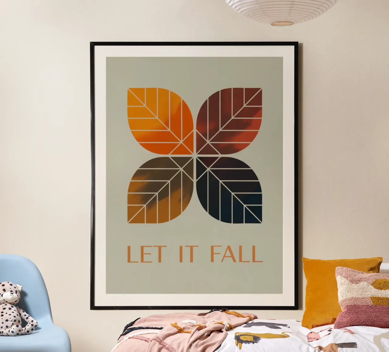 LET IT FALL – Moderner Herbst-Print carta hahnemühle da 20 Farben