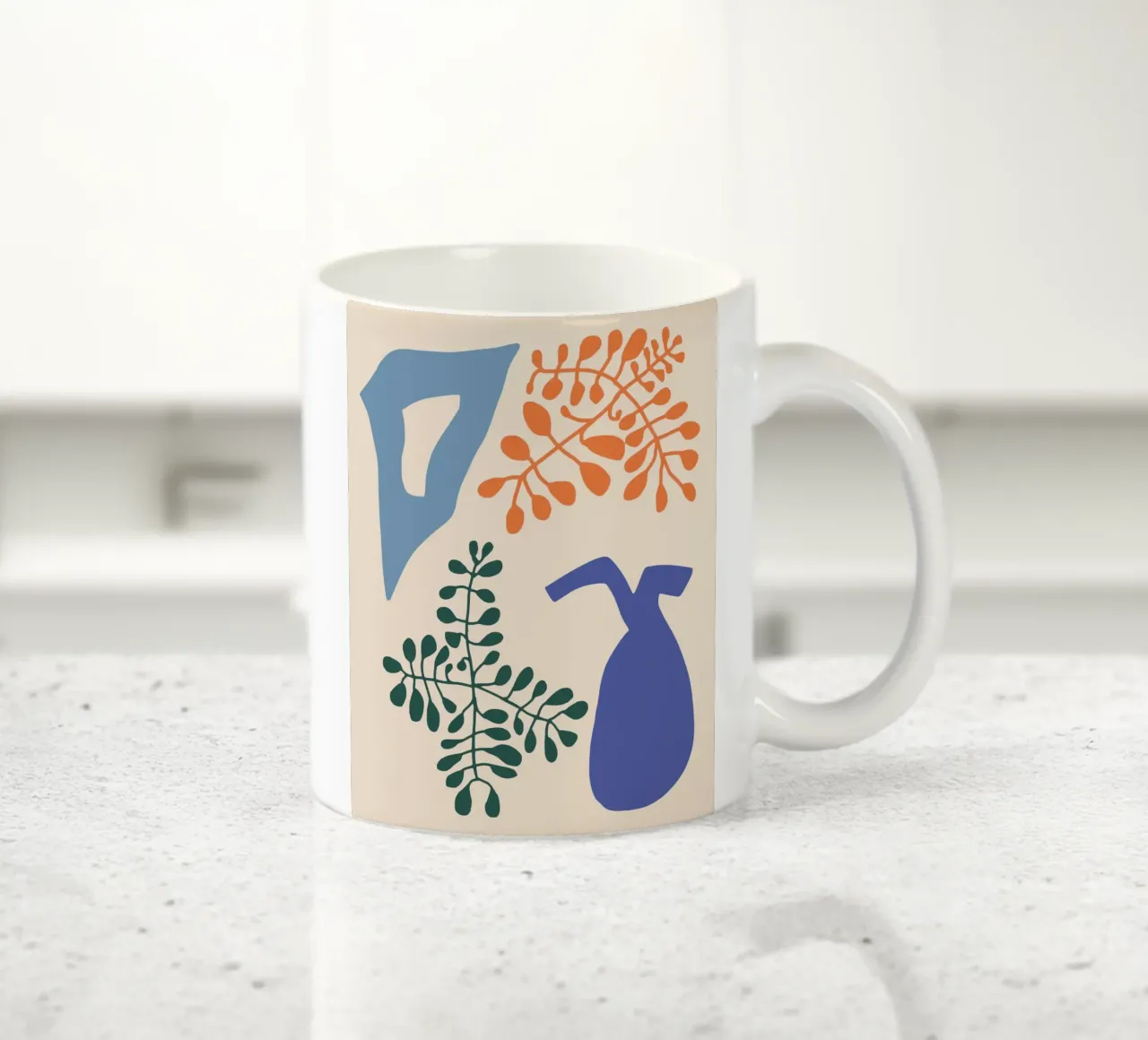 Vaso greco e felce tazza in ceramica da Little Dean