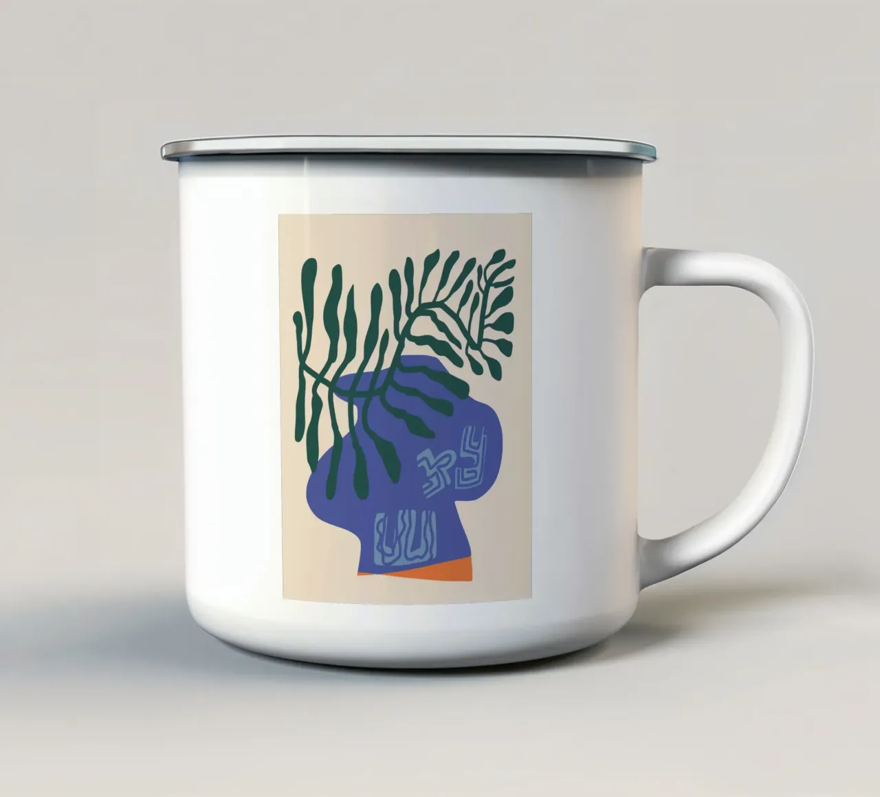 Vaso greco tazza in smalto da Little Dean