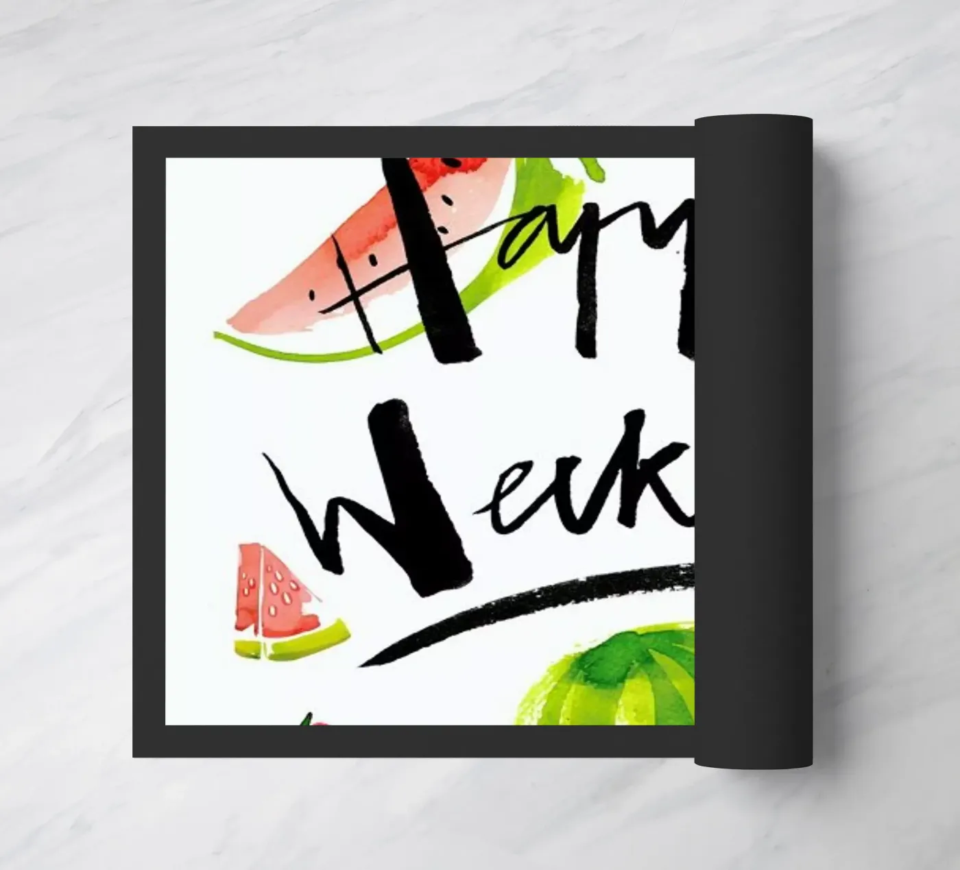 Happy Weekend doormat by Ekaterina Koroleva