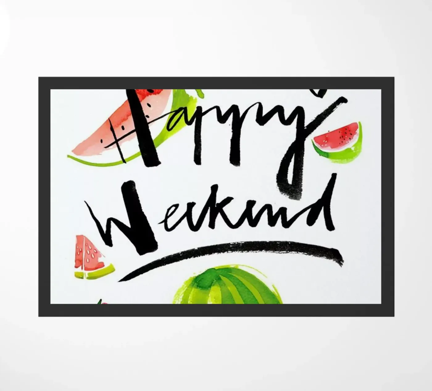 Happy Weekend doormat by Ekaterina Koroleva