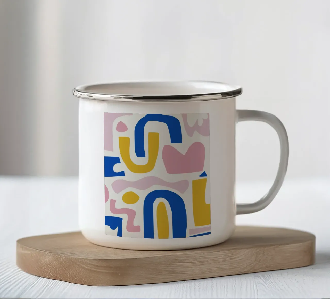 Puzzle di forme tazza in smalto da Little Dean