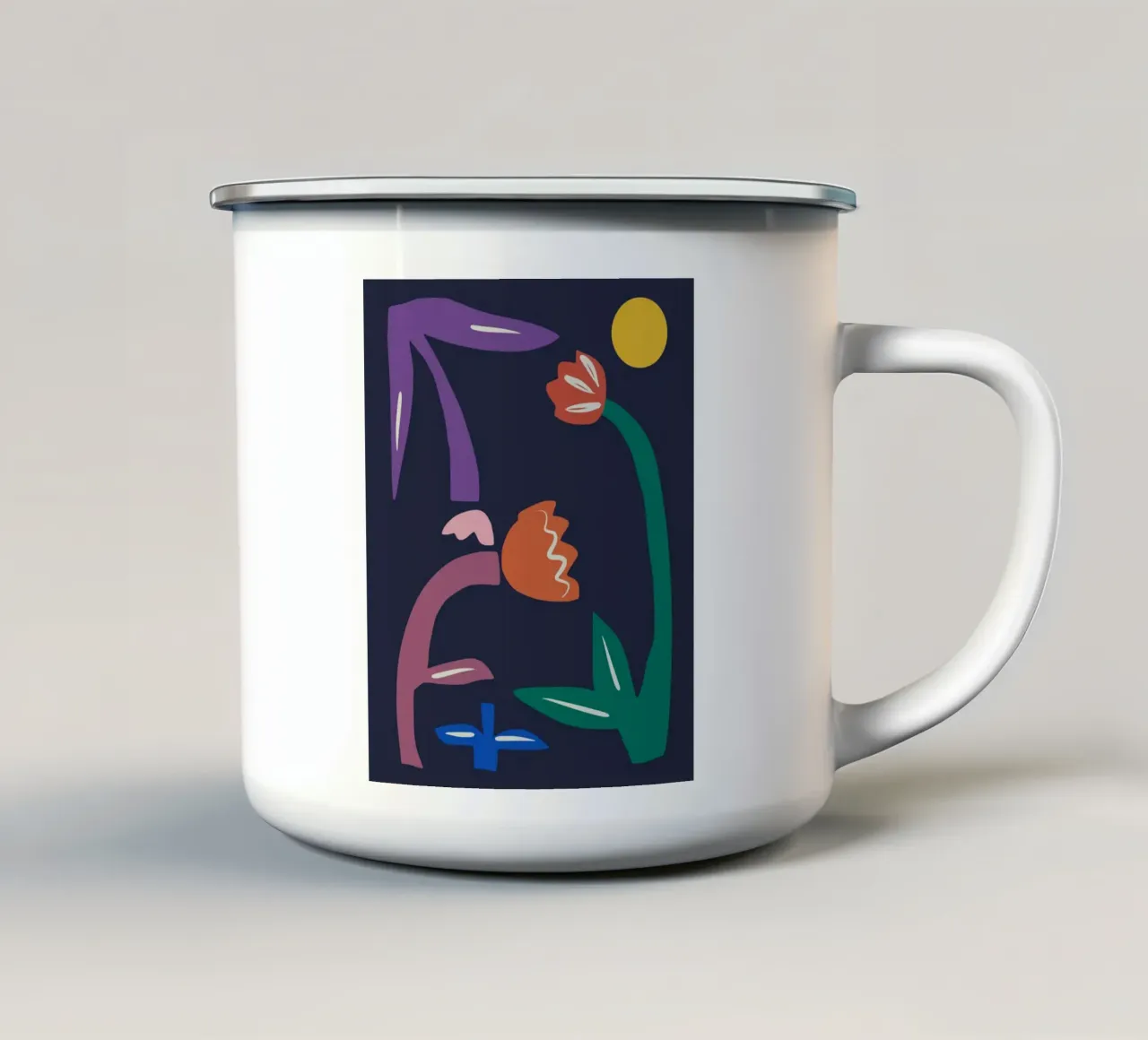 Puzzle di fiori tazza in smalto da Little Dean