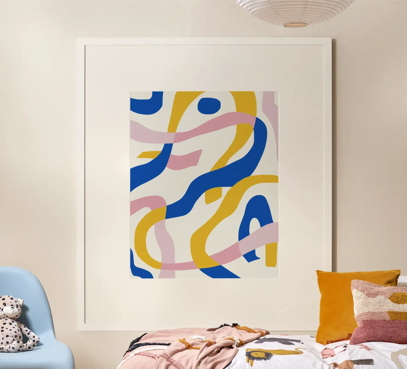 Ribbon strips poster van Little Dean