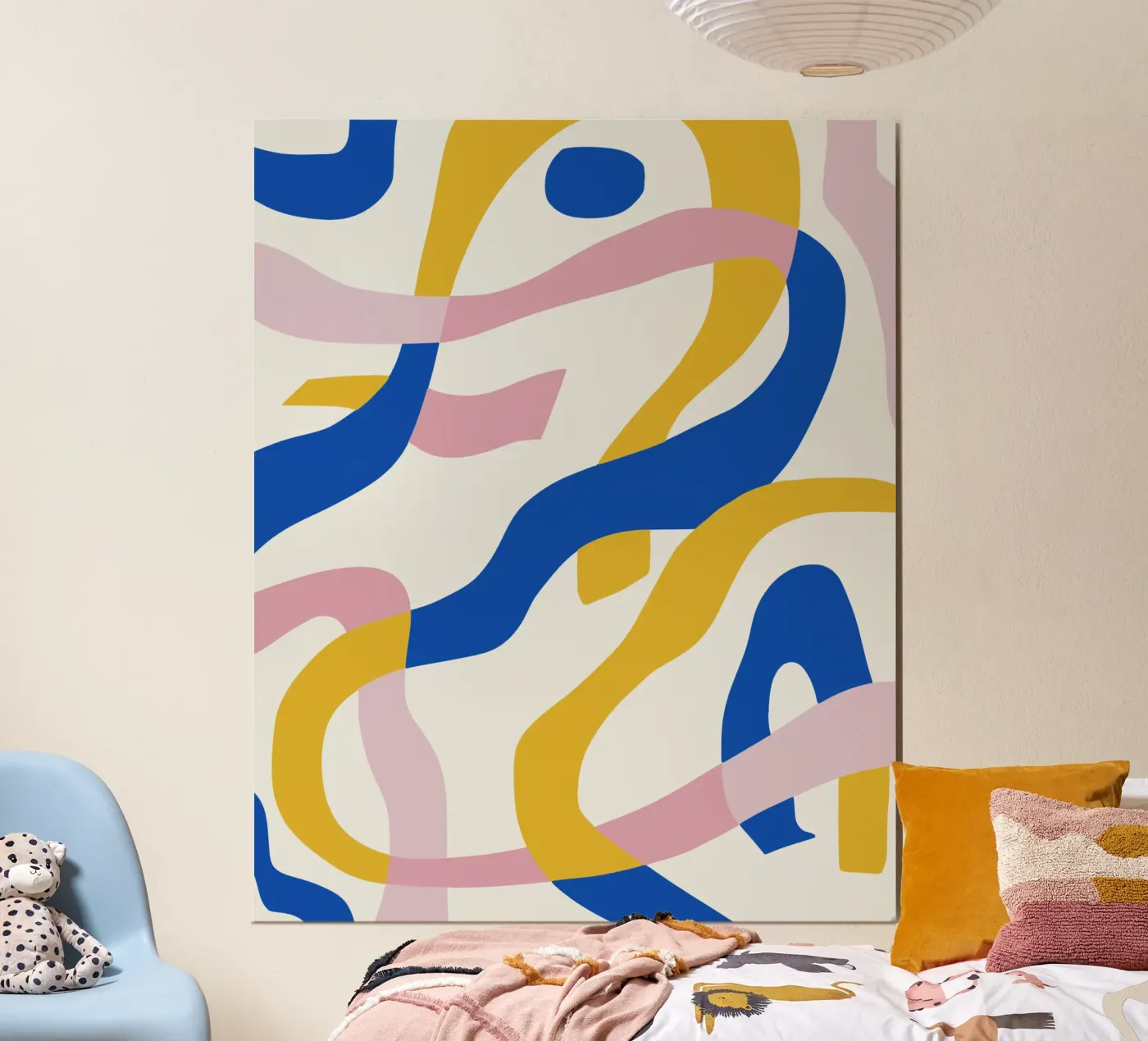 Ribbon strips poster van Little Dean