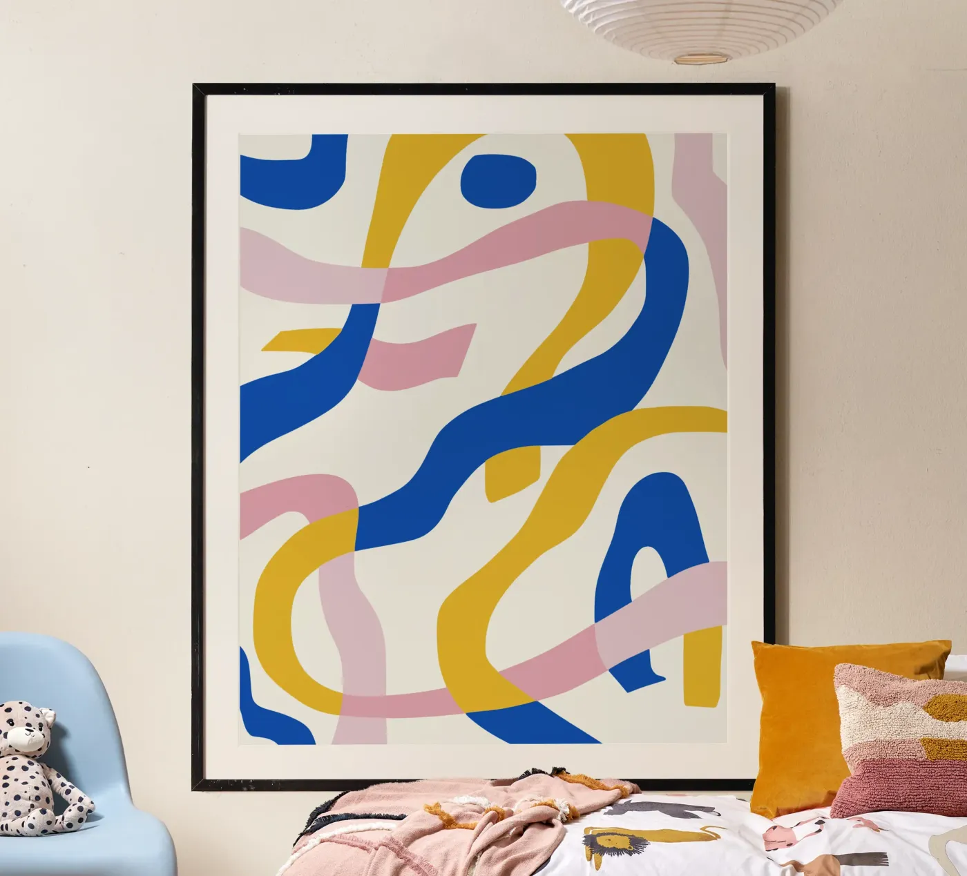Ribbon strips poster van Little Dean