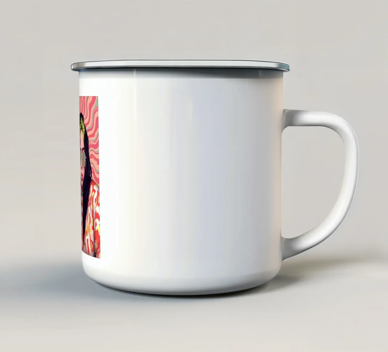 Billie Eilish - Stile Vintage Classico tazza in smalto da igoshartwrks