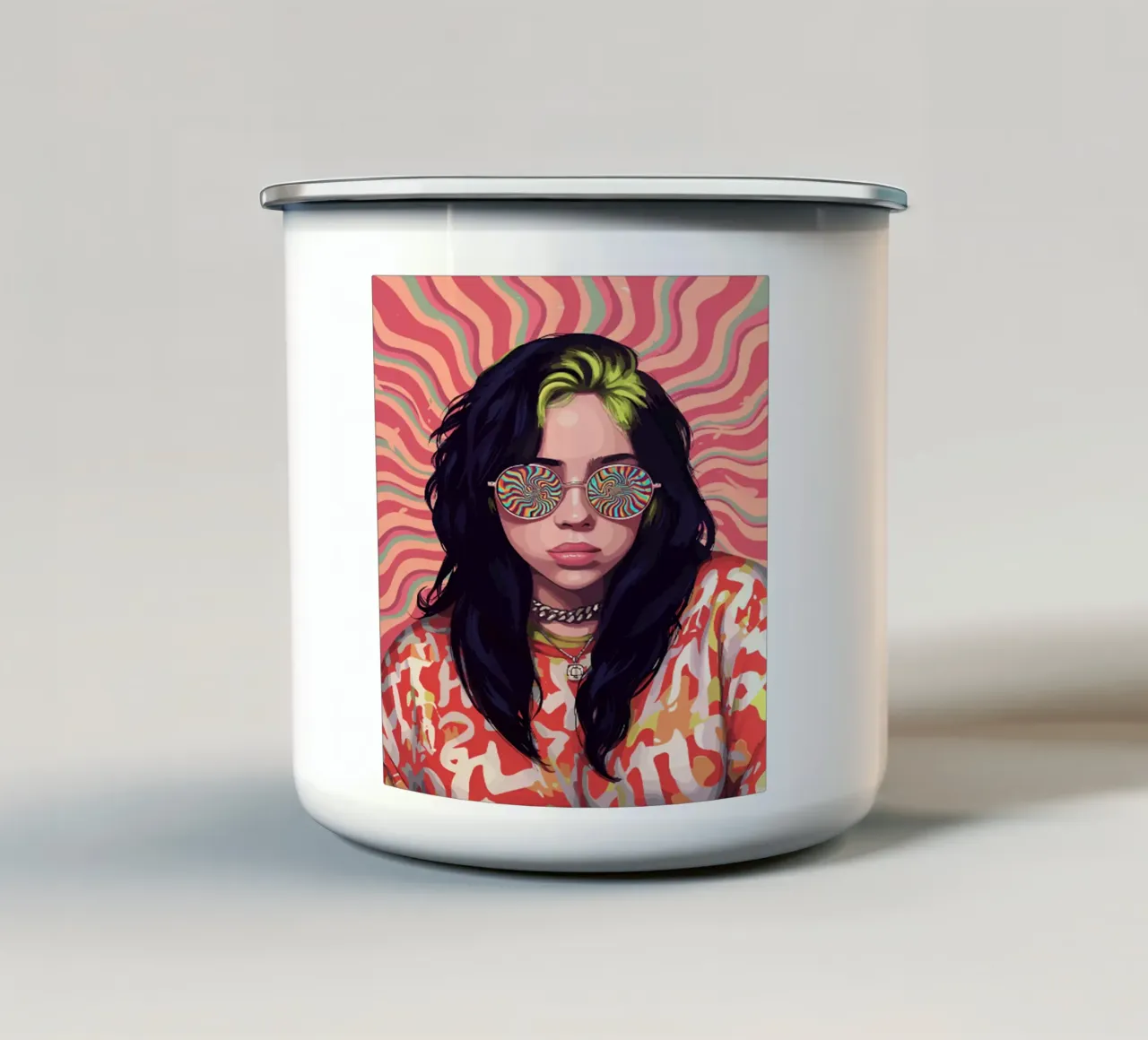 Billie Eilish - Stile Vintage Classico tazza in smalto da igoshartwrks