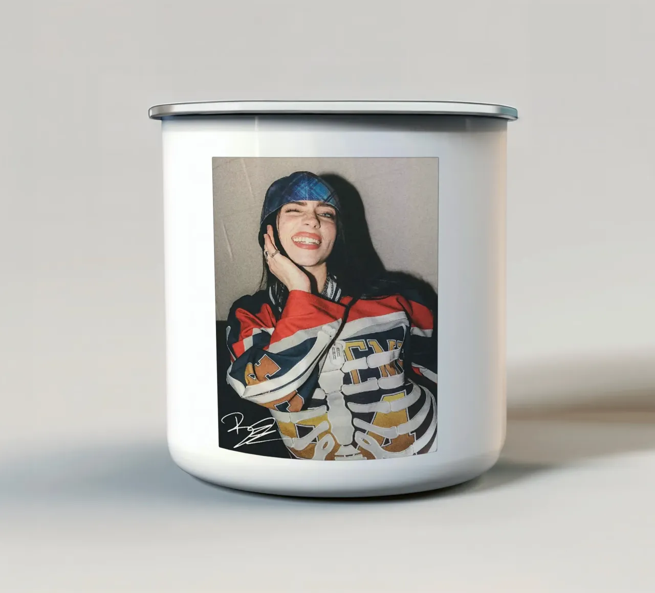 B Eilish - Stile classico vintage tazza in smalto da igoshartwrks