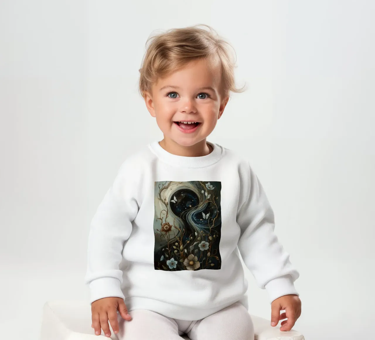 Vortice cosmico con Flora e Fauna felpa neonato da DesignDoodle