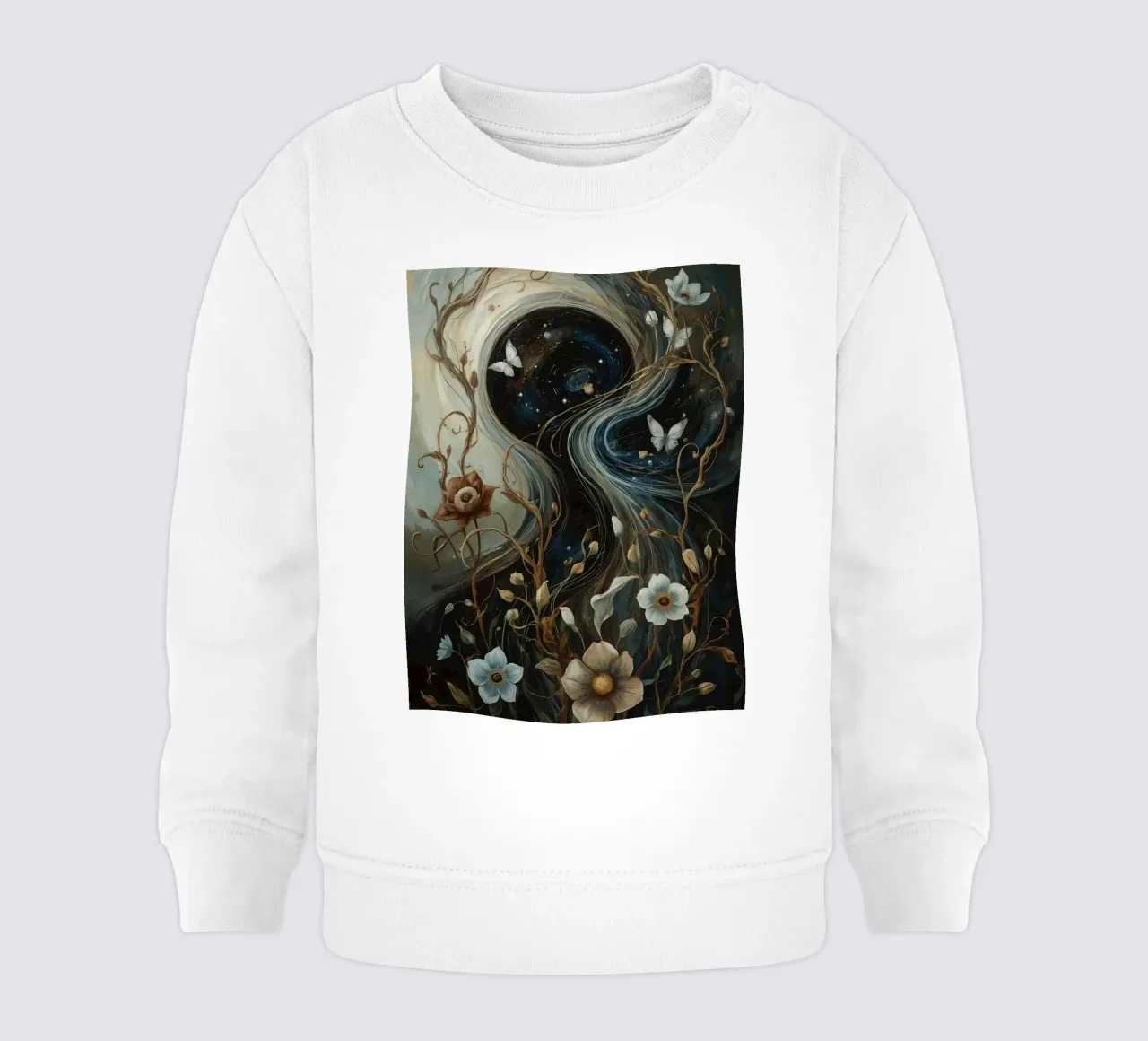 Vortice cosmico con Flora e Fauna felpa neonato da DesignDoodle