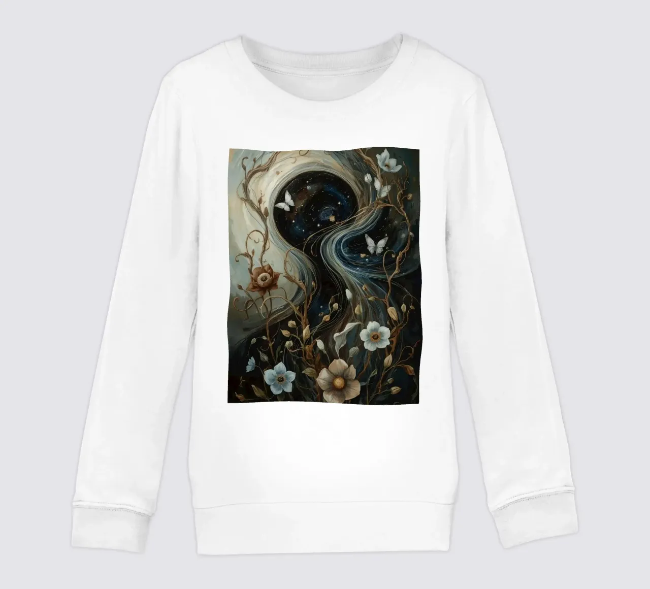 Vortice cosmico con Flora e Fauna felpa bambino da DesignDoodle