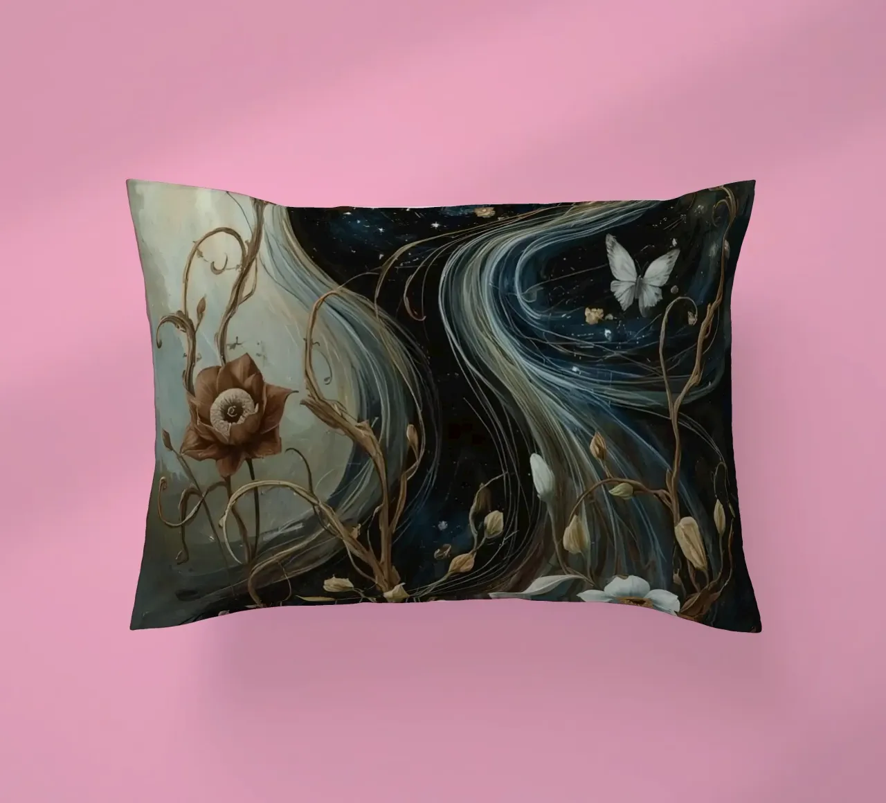 Vortice cosmico con Flora e Fauna cuscino da DesignDoodle