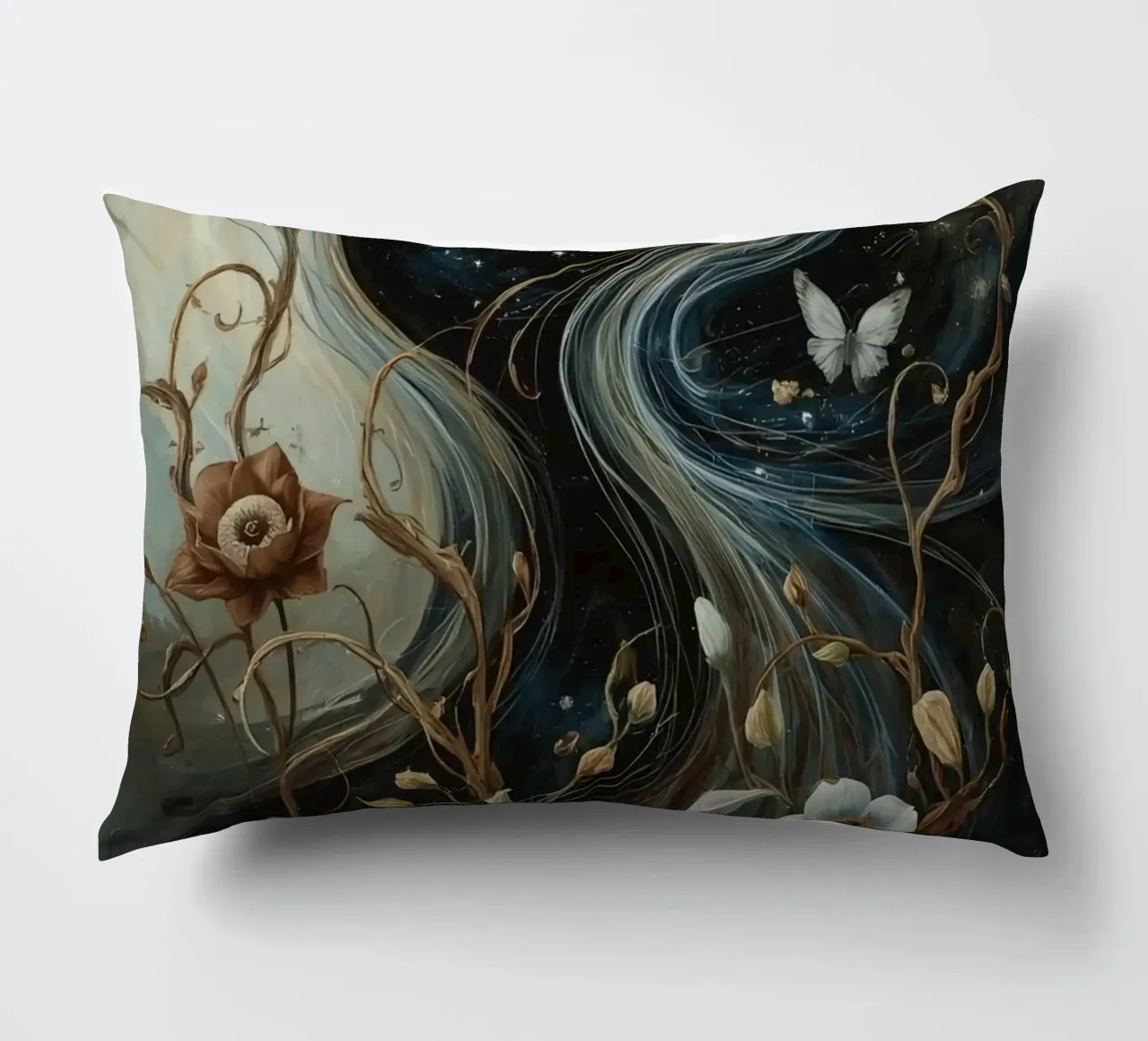 Vortice cosmico con Flora e Fauna cuscino da DesignDoodle