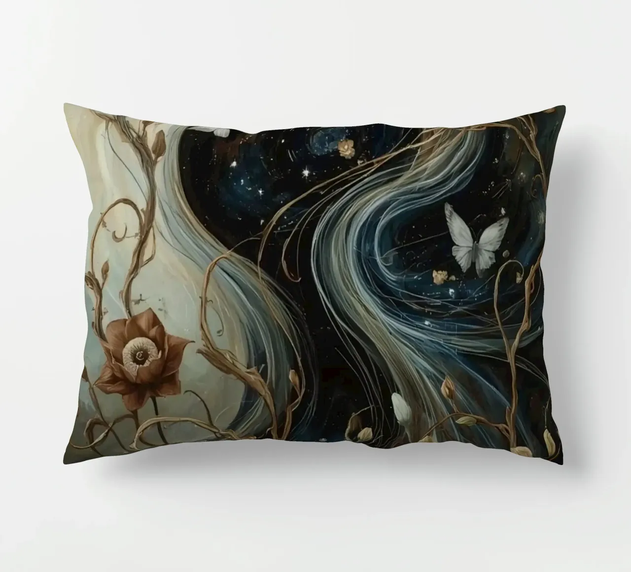 Vortice cosmico con Flora e Fauna cuscino da DesignDoodle