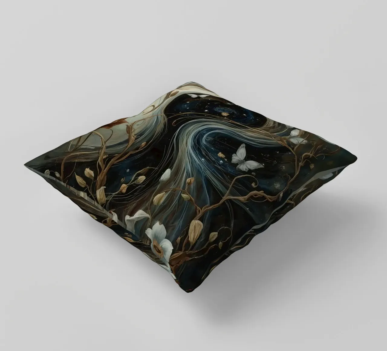 Vortice cosmico con Flora e Fauna cuscino da DesignDoodle