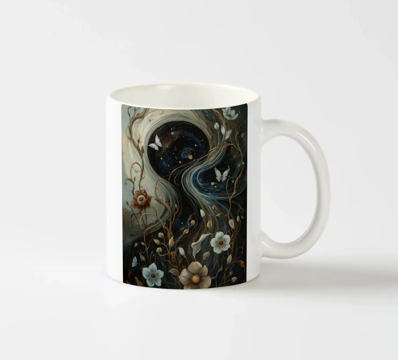 Vortice cosmico con Flora e Fauna tazza in ceramica da DesignDoodle