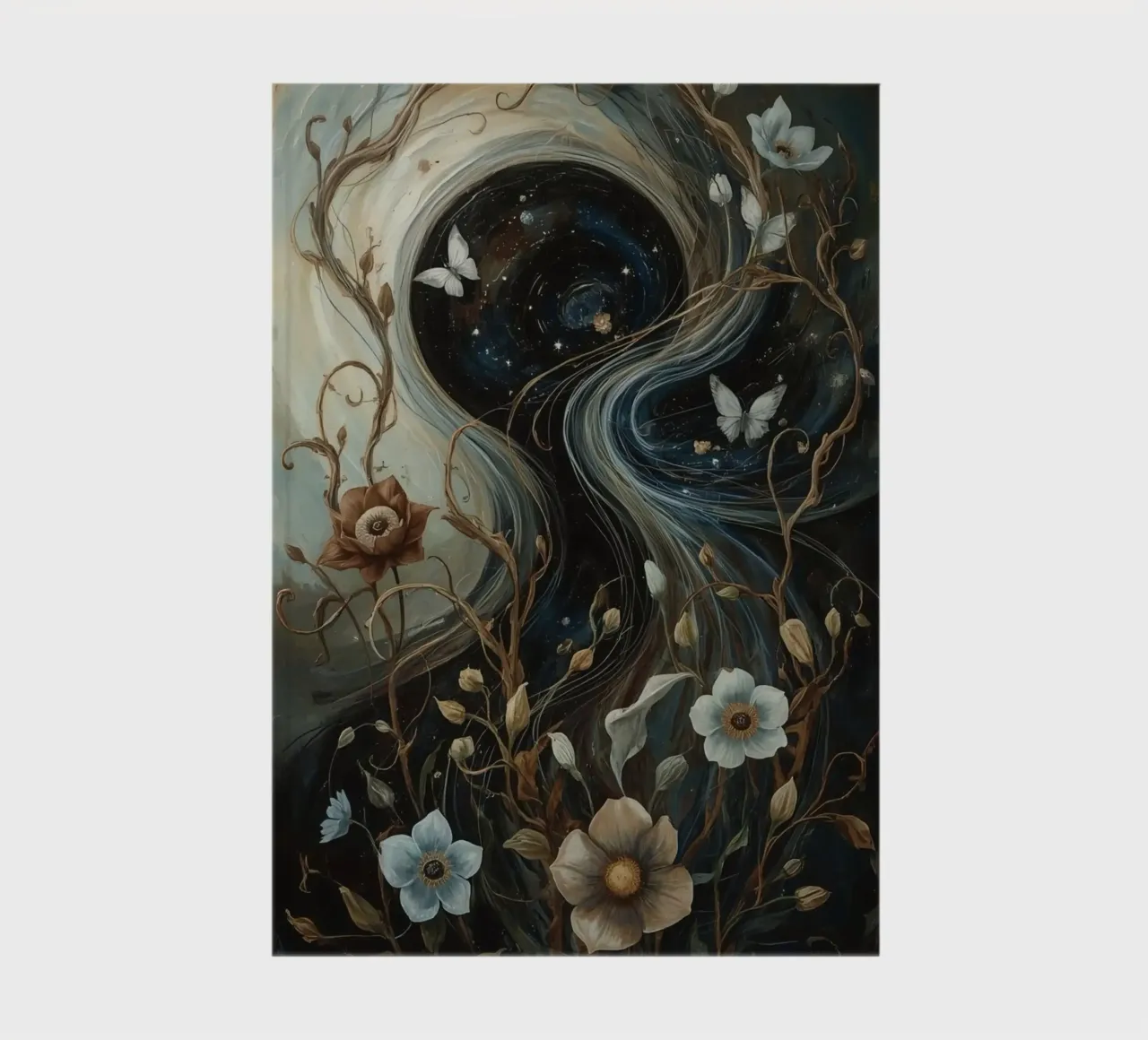 Cosmic Swirl with Flora and Fauna notebook by DesignDoodle