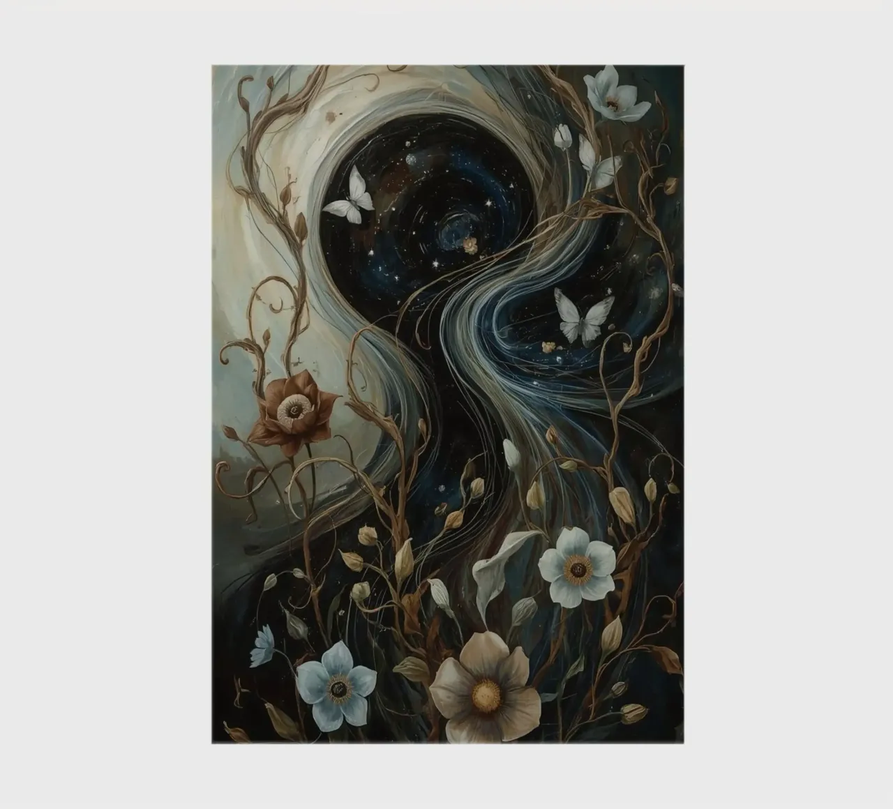 Cosmic Swirl with Flora and Fauna notebook by DesignDoodle