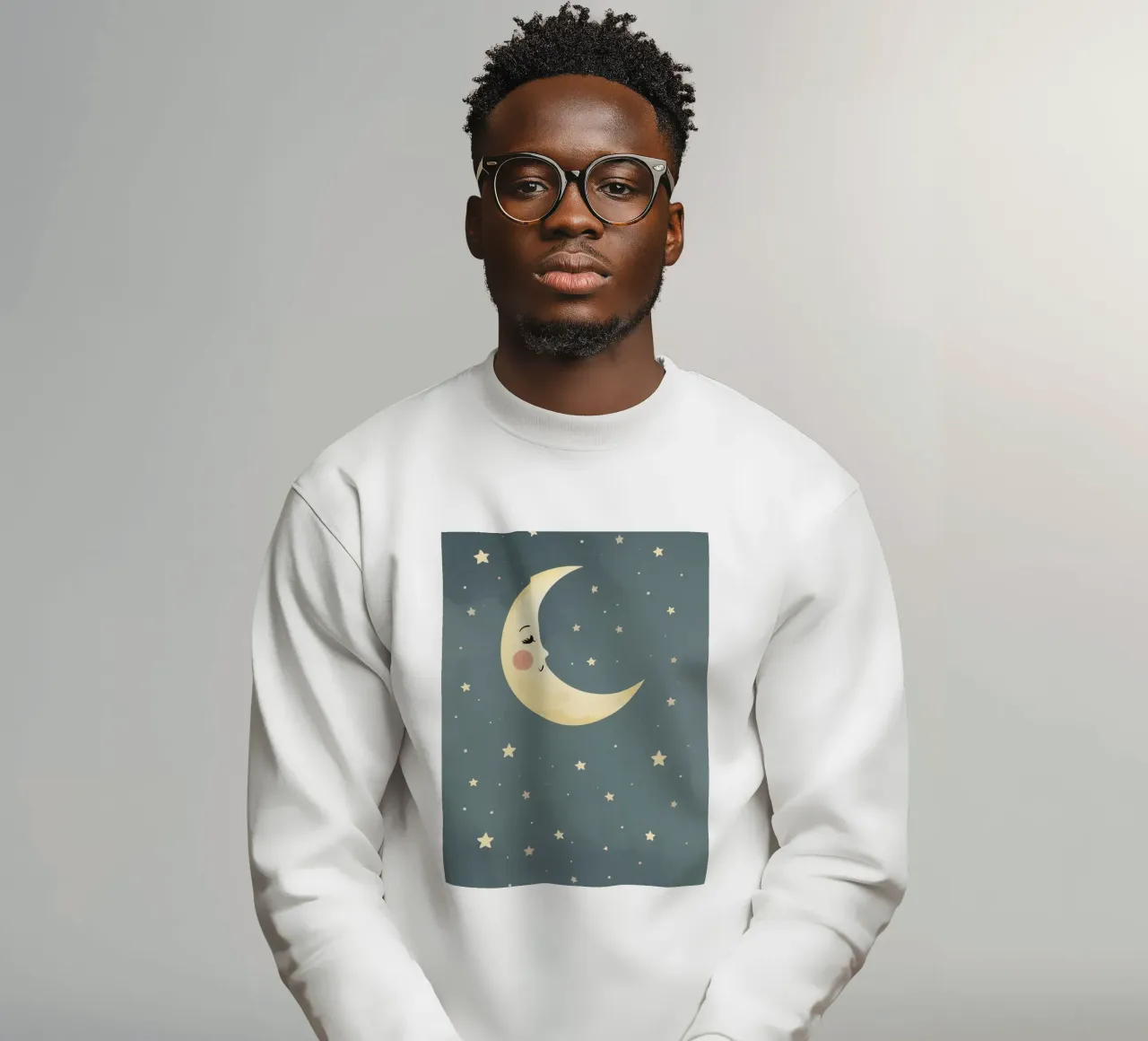 Mezzaluna e stelle addormentate felpa da DesignDoodle