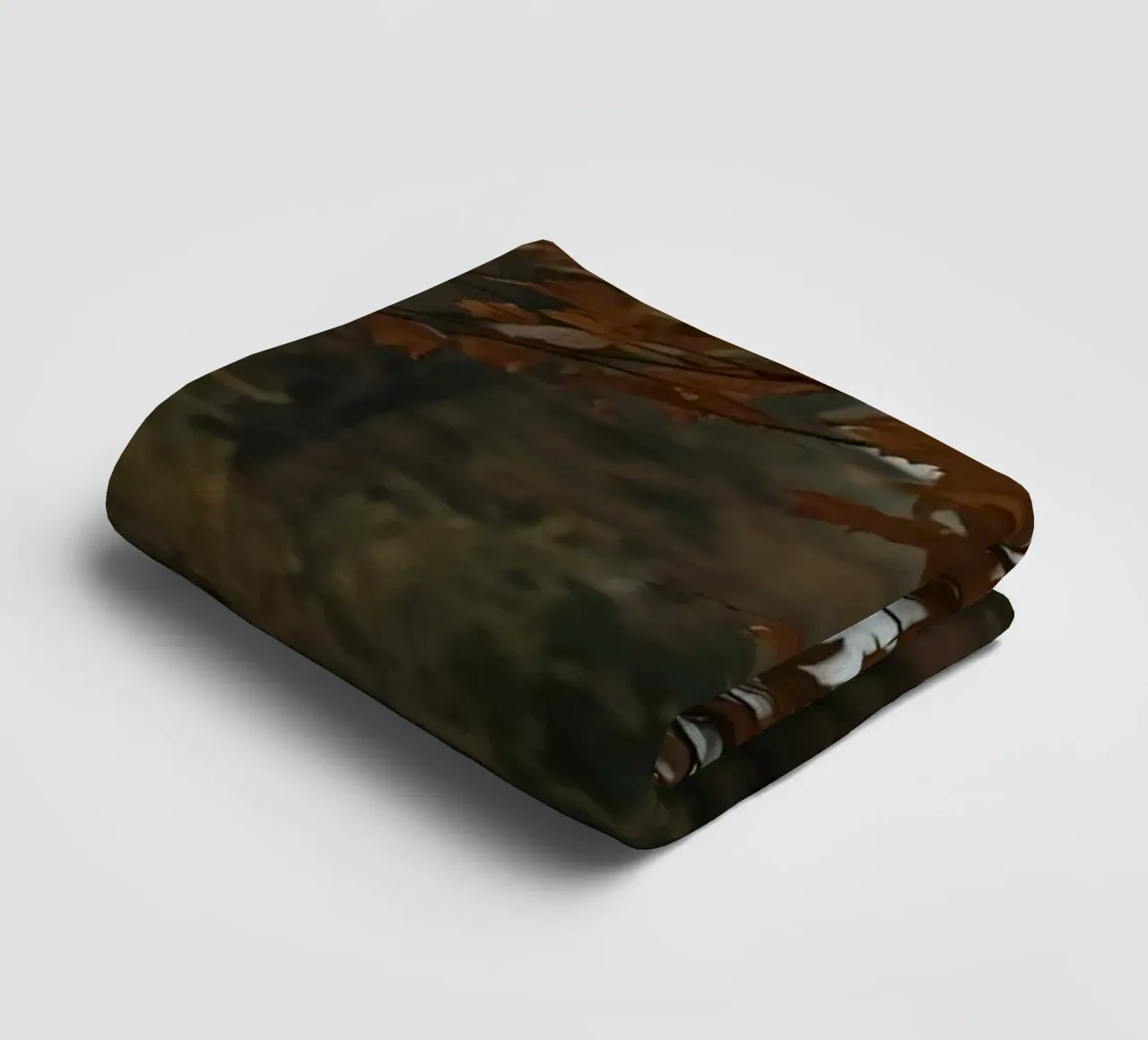 Forest Path with Autumn Foliage and Hanging Lanterns towel by DesignDoodle